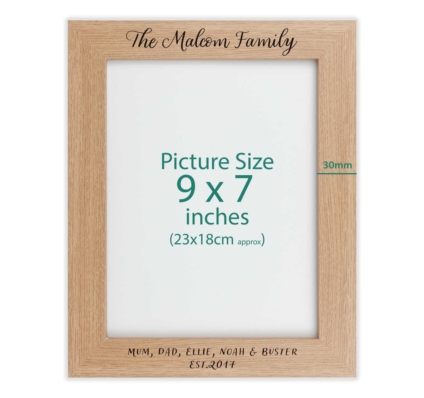 Personalised engraved photo frame VA181