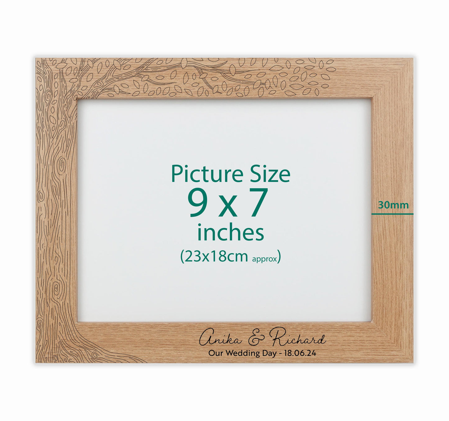 Personalised engraved tree photo frame VA201