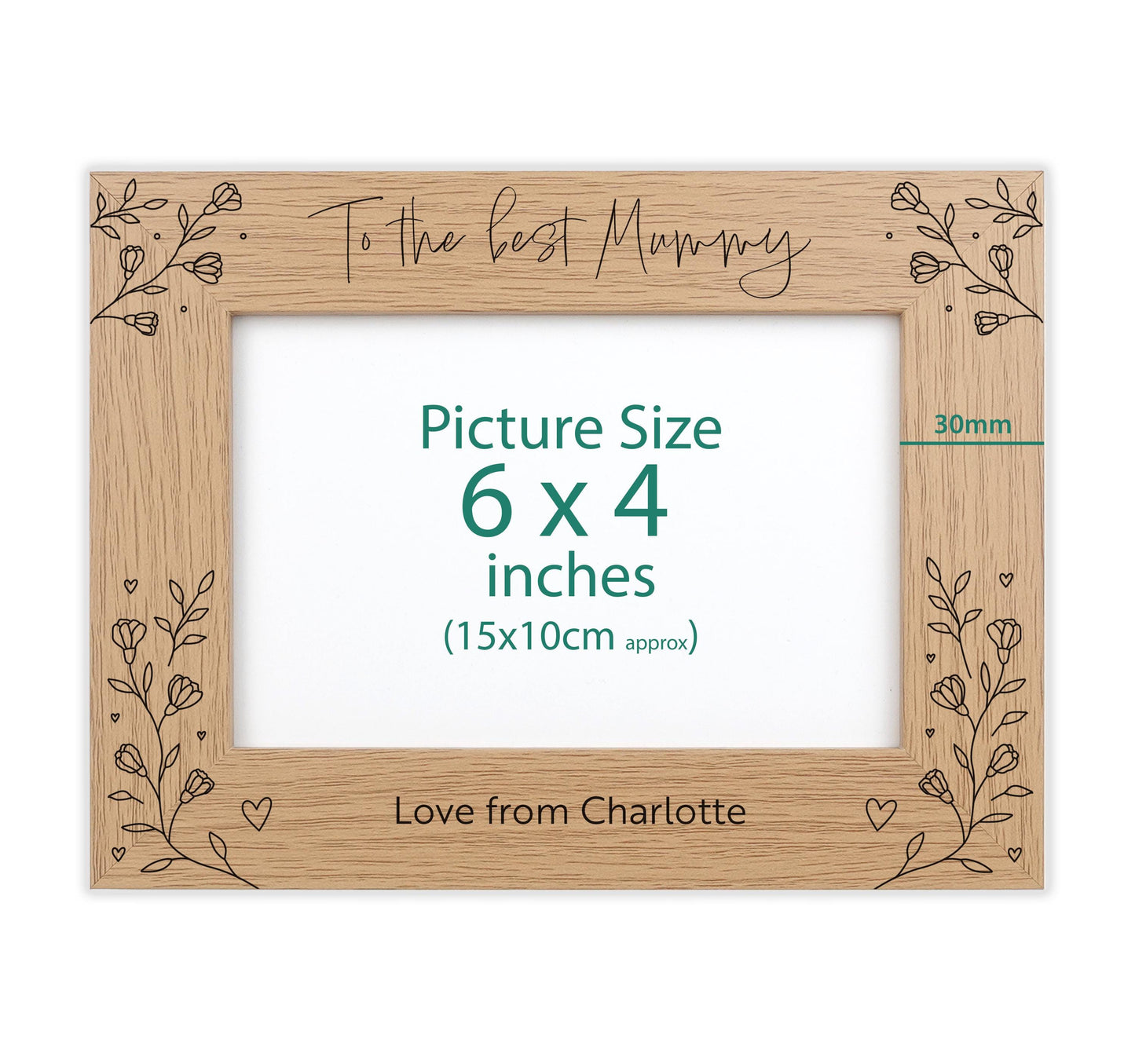Personalised engraved photo frame for mum VA180