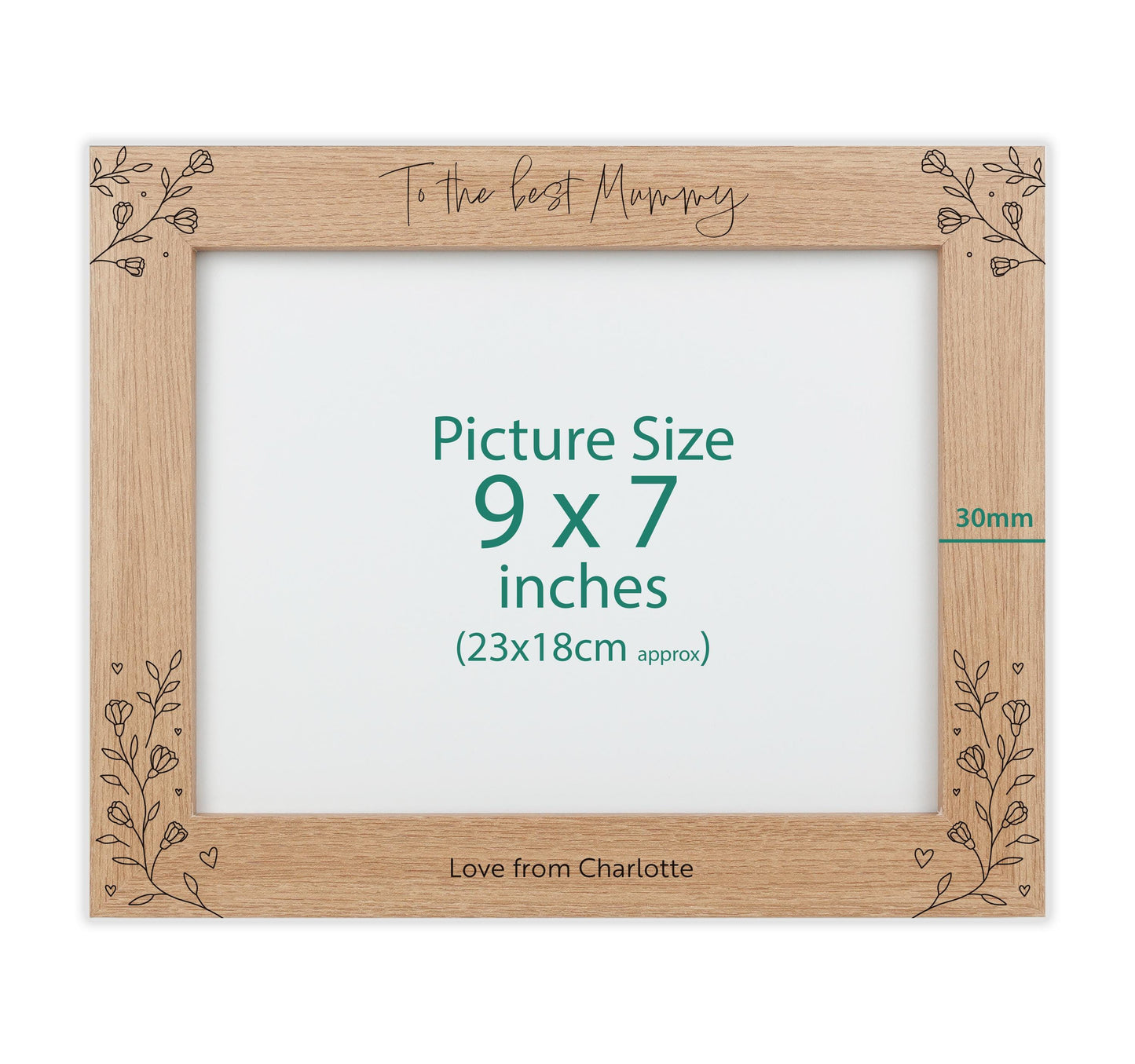 Personalised engraved photo frame for mum VA180
