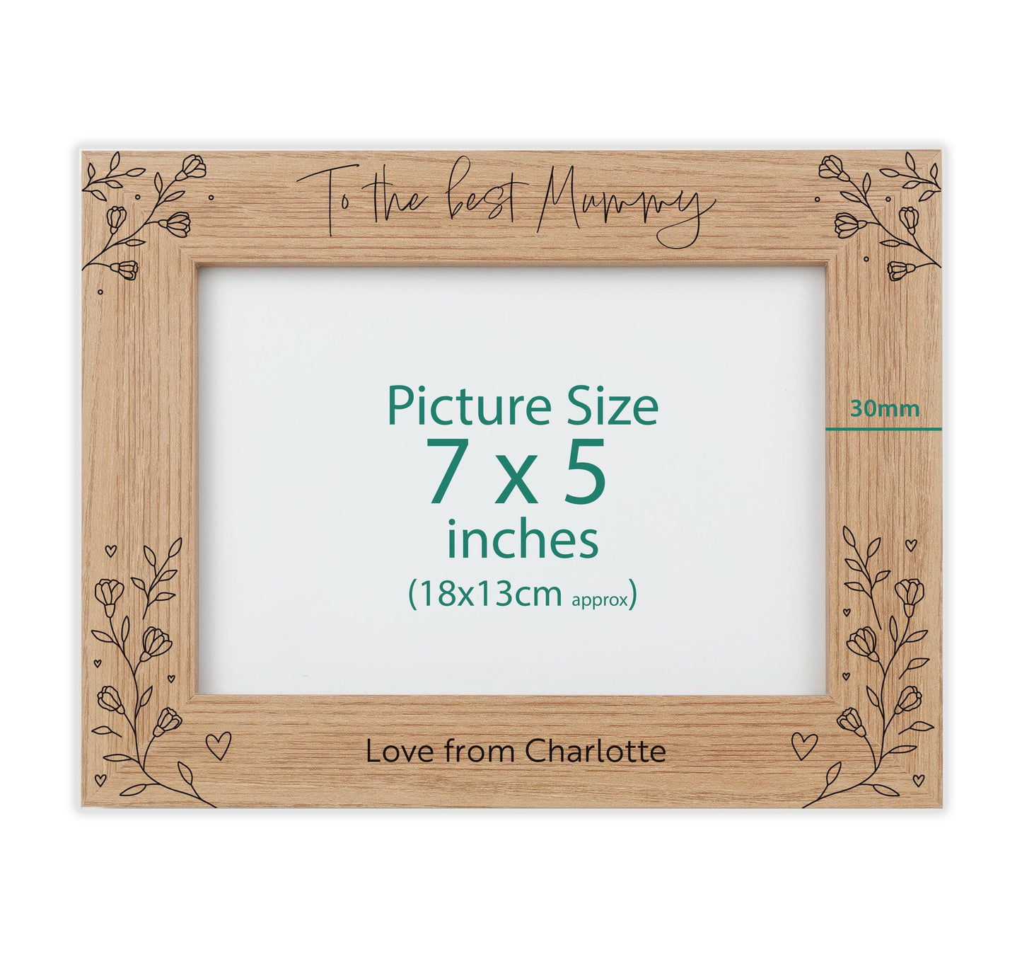 Personalised engraved photo frame for mum VA180