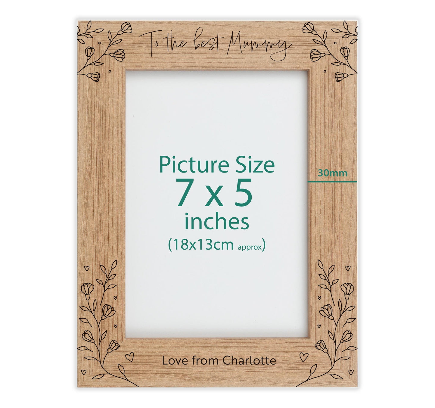 Personalised engraved photo frame for mum VA180