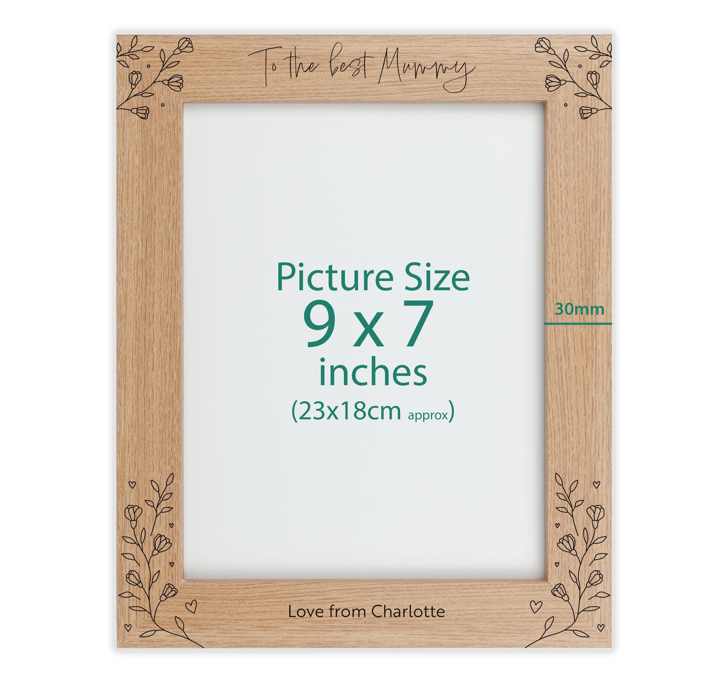 Personalised engraved photo frame for mum VA180
