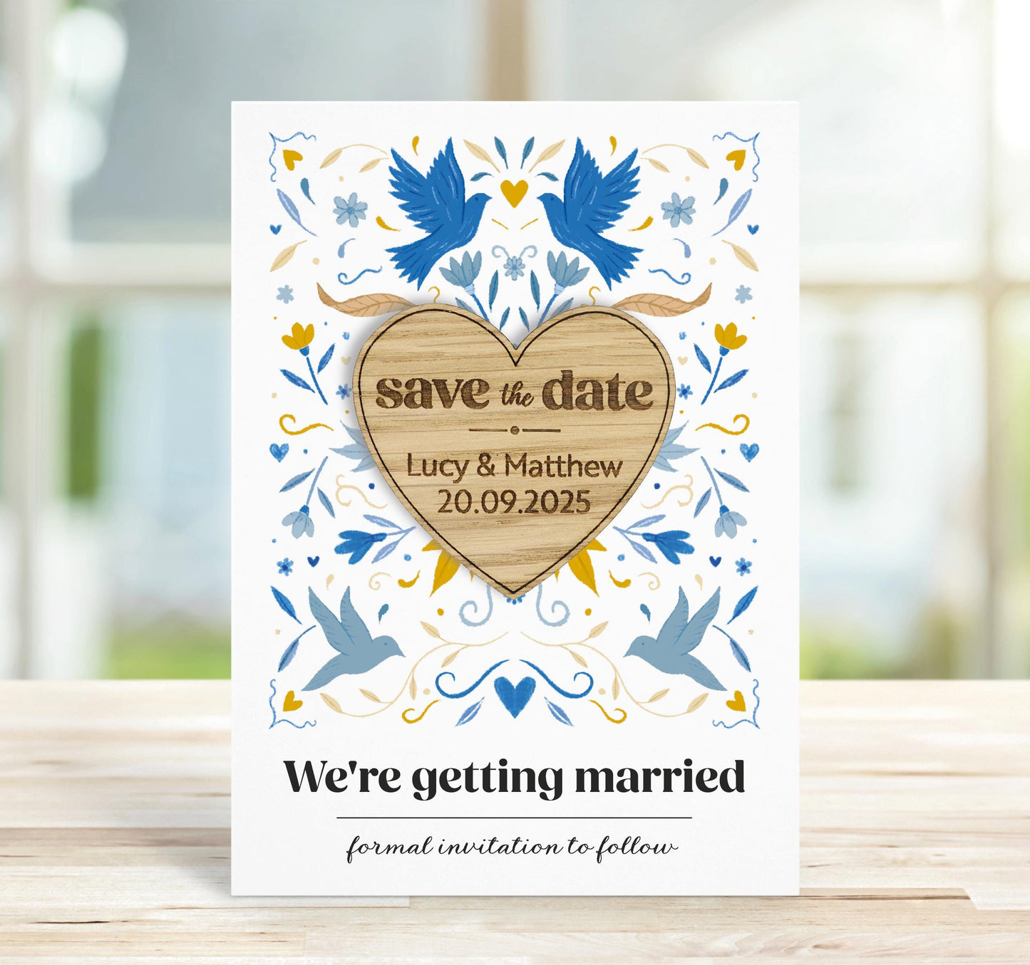 Personalised Wooden Save the Date Magnet
