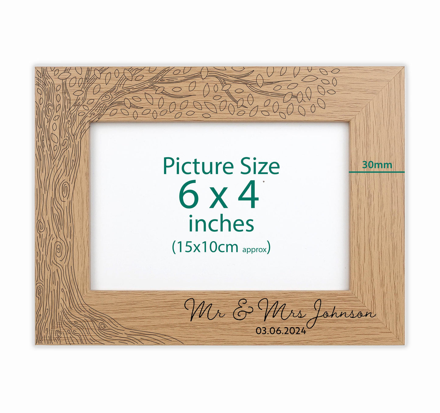 Personalised engraved tree photo frame VA201