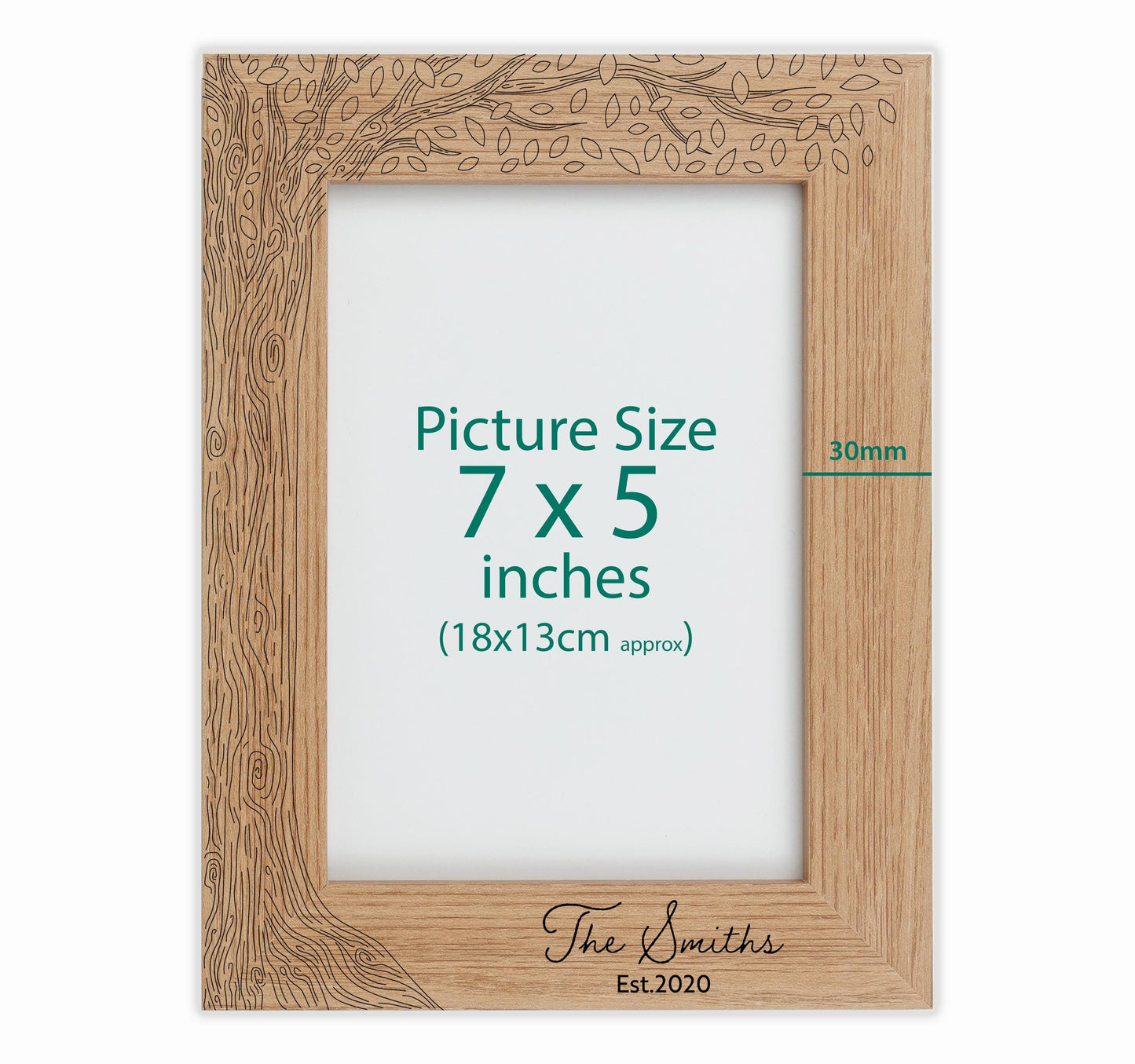 Personalised engraved tree photo frame VA201