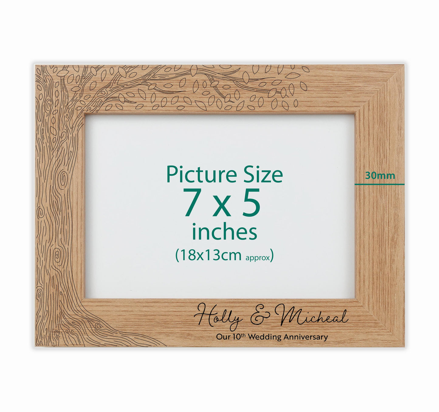 Personalised engraved tree photo frame VA201