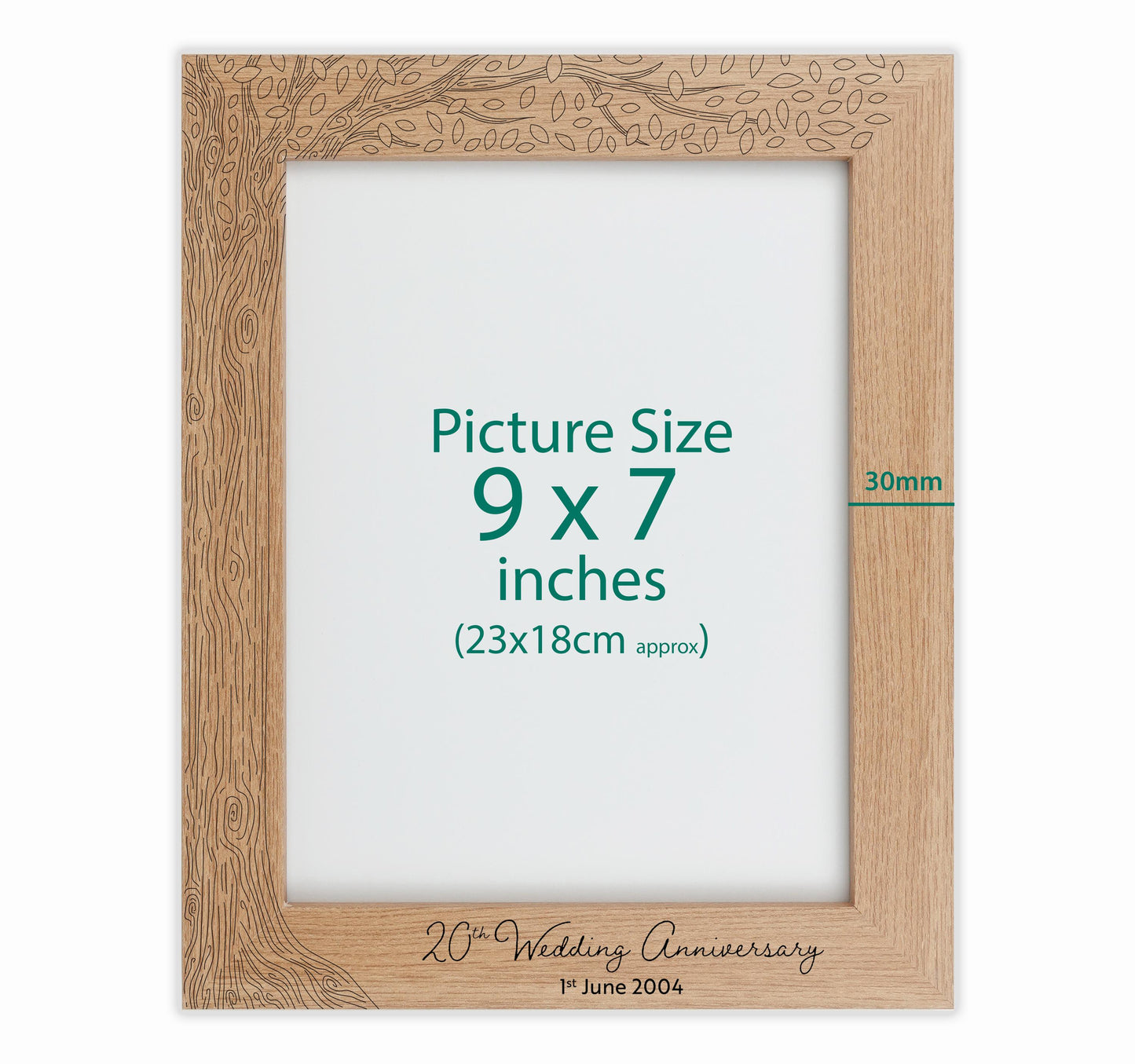 Personalised engraved tree photo frame VA201