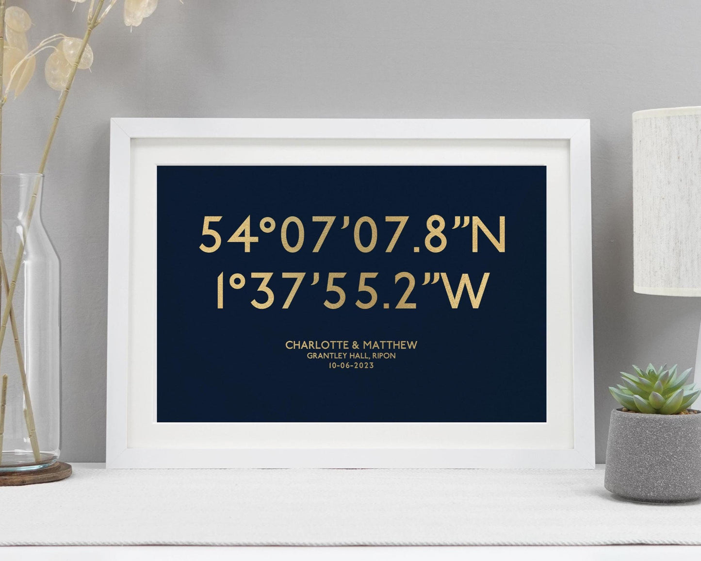 Personalised coordinates print