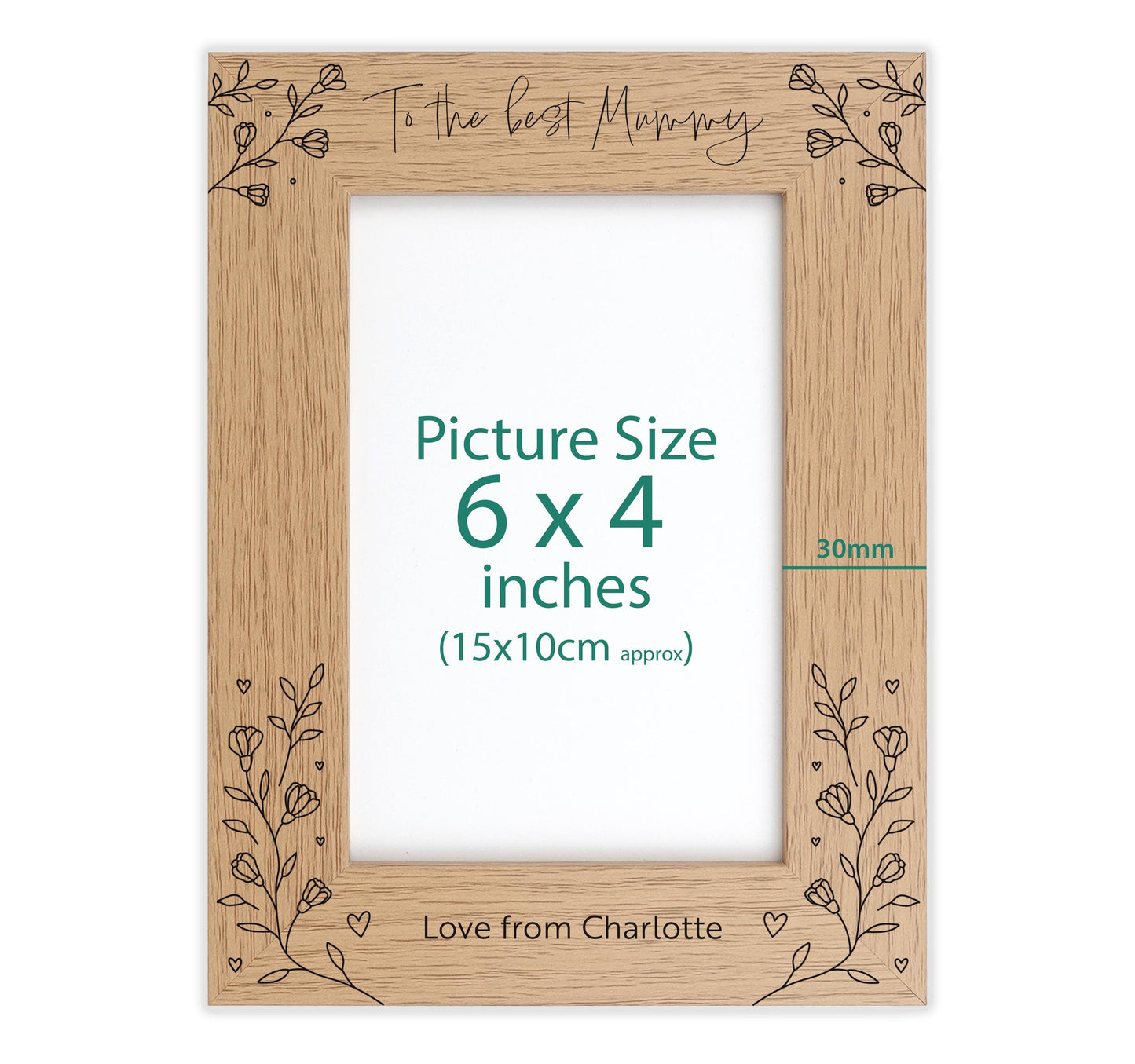 Personalised engraved photo frame for mum VA180