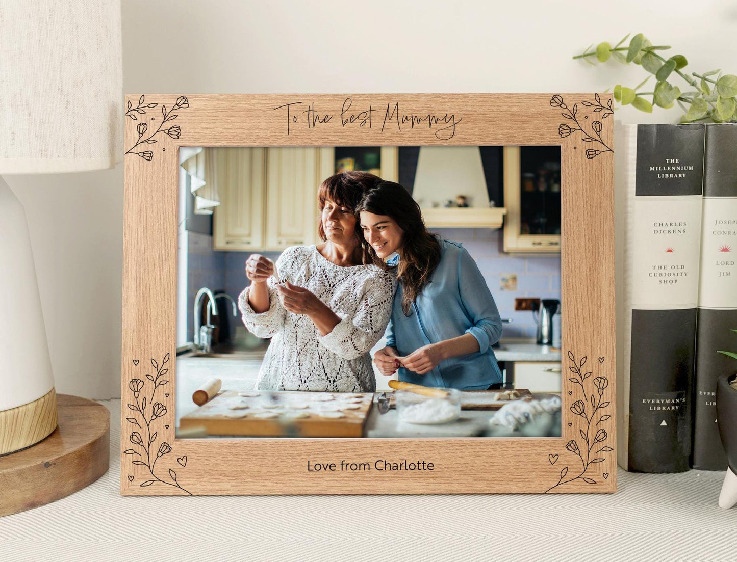 Personalised engraved photo frame for mum VA180