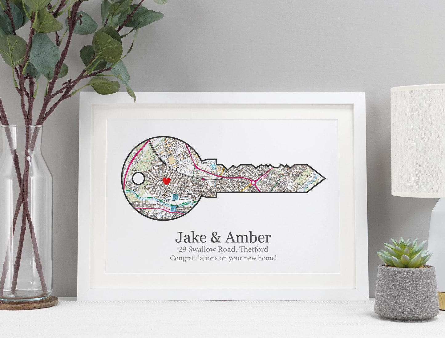 New Home Map Poster