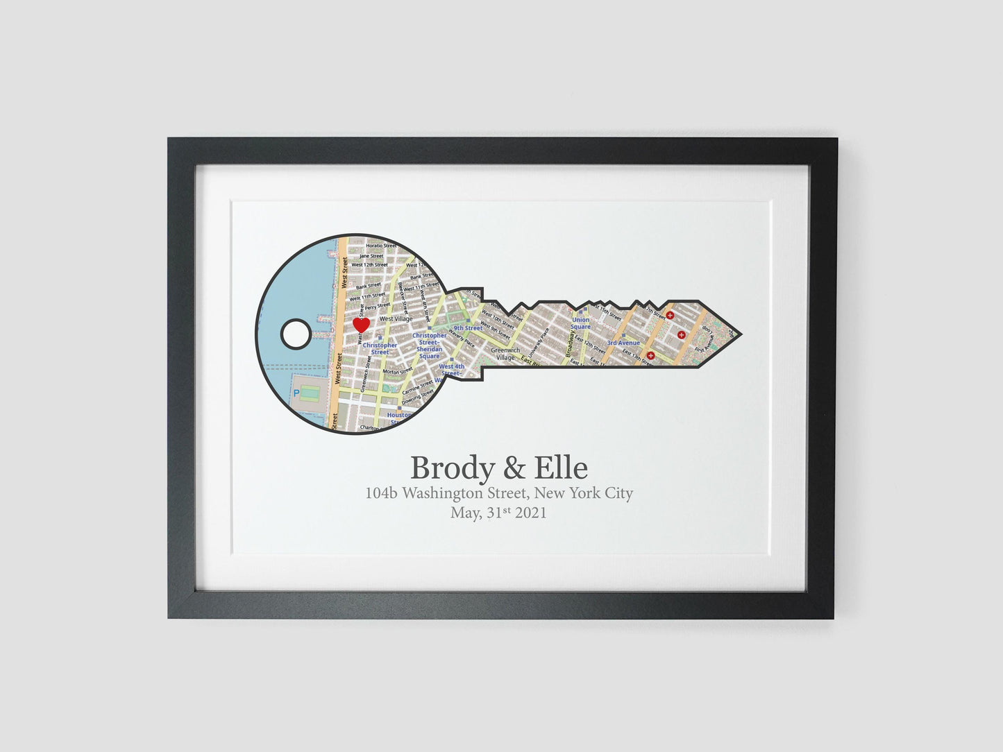 New Home Map Poster