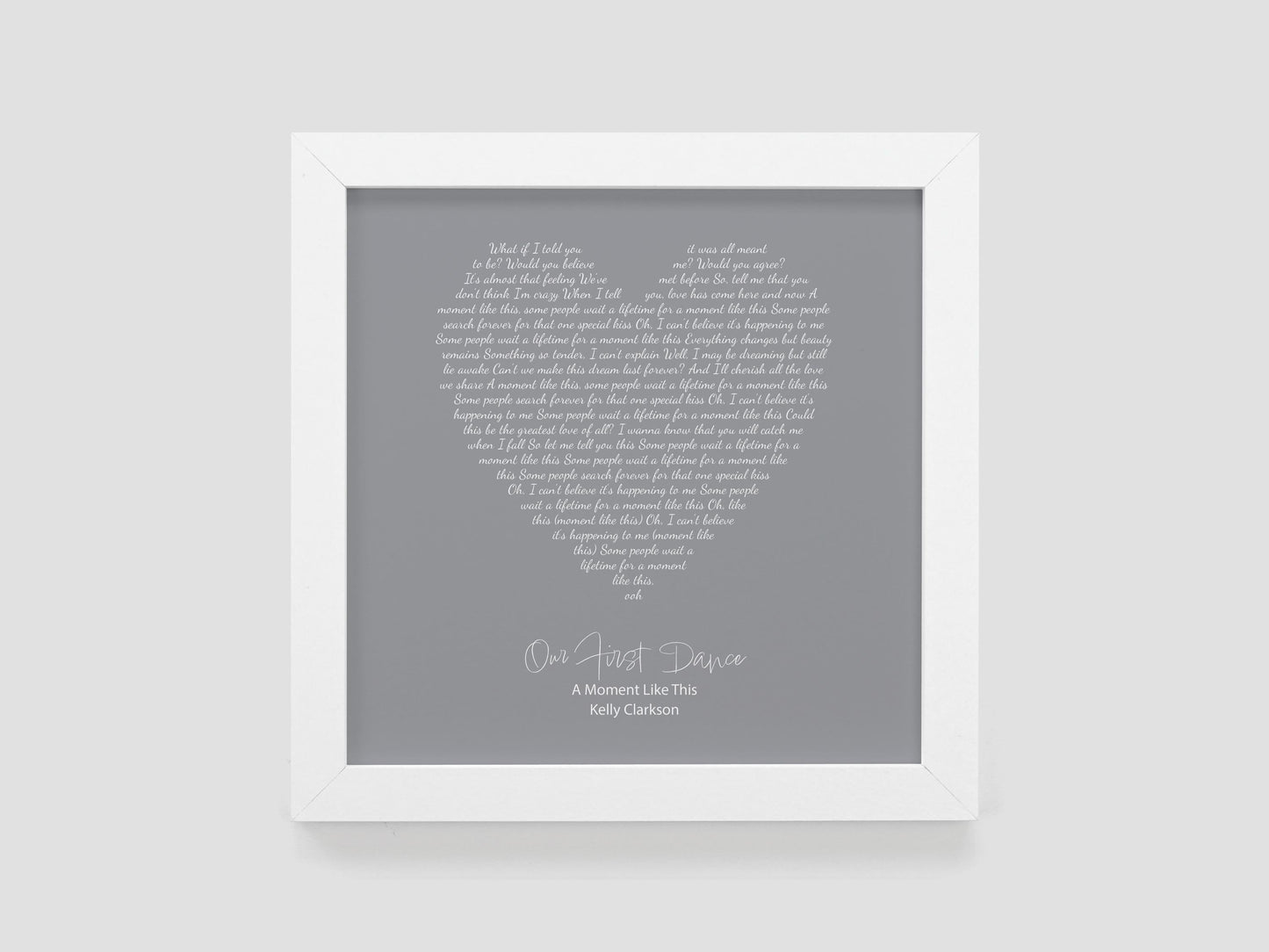 Personalised Song Lyrics Print