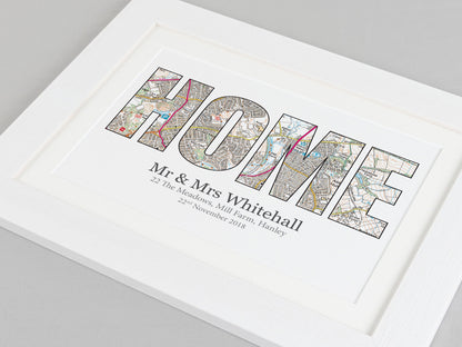New Home Map Gift | Personalised First Home Gift Idea | House Warming Present | Home Decor | Housewarming | Family Gift VA104
