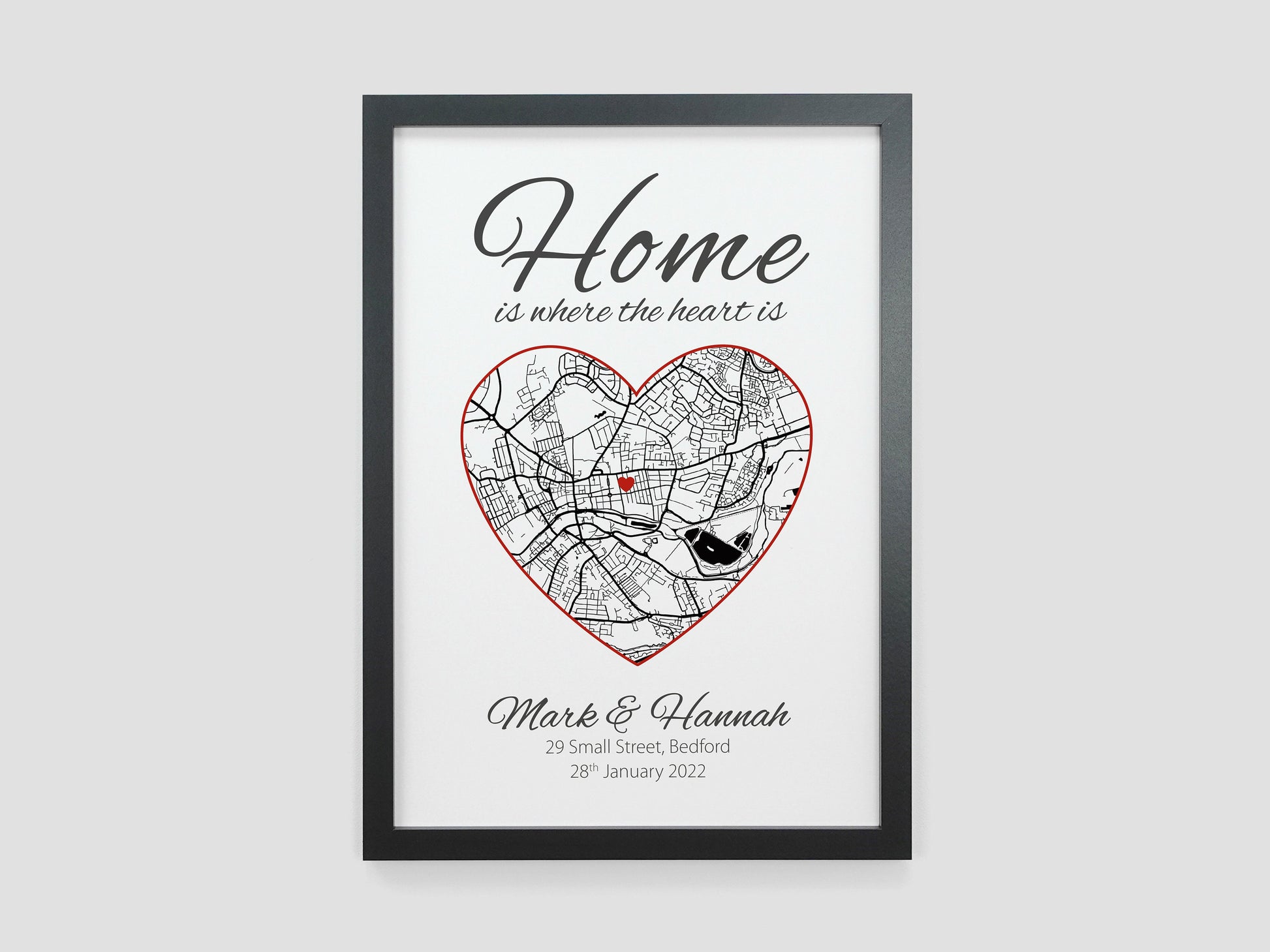 House warming gift | Personalised map of your home | Unique wall decor | House moving present | First home gift | Gift for couples VA002
