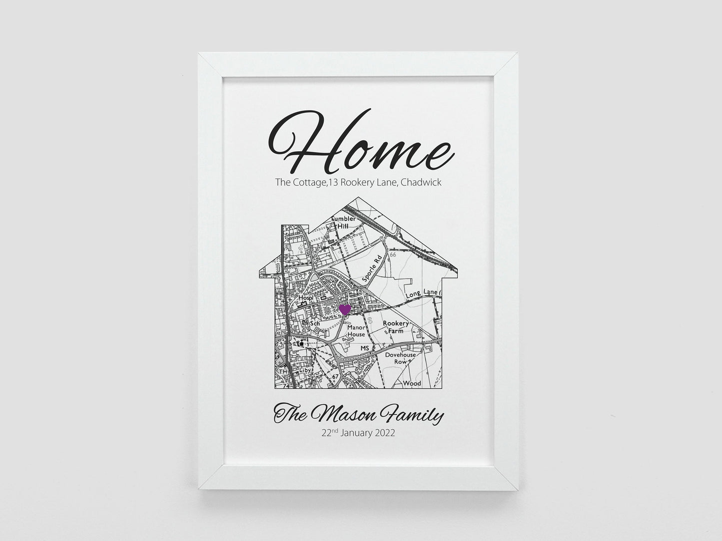 House warming gift | Personalised map new home gift | Personalized couples gifts | House moving present | First home housewarming gift VA007