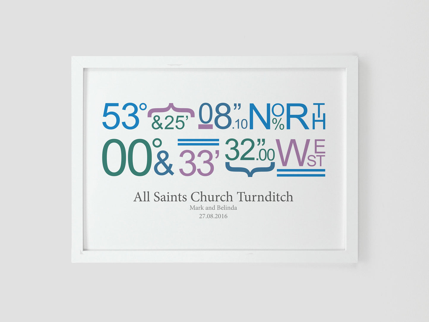 Personalised coordinates print | Couples Gift | Engagement gift | Wedding Gift | Where we met | First Date | Proposal location present VA021