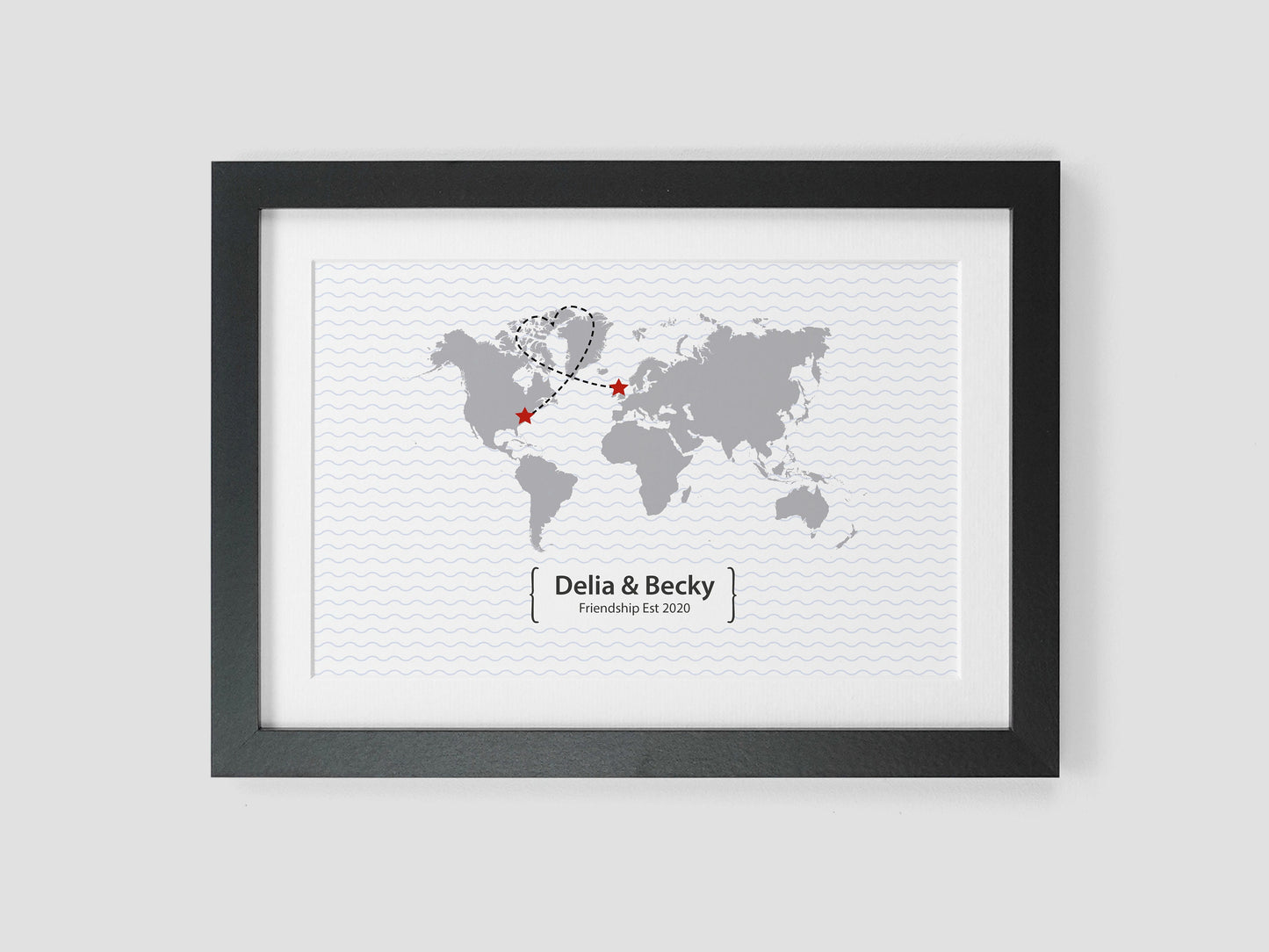 Friends leaving present | Personalised leaving map gift | Moving away present | New home gift | New start gift | CHOICE OF COLOUR VA040