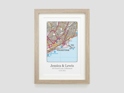 Special Place Map Print | Personalised New Home Gift | Anniversary Wedding Present | Retirement | Gift for Friend | Ordnance Survey VA102