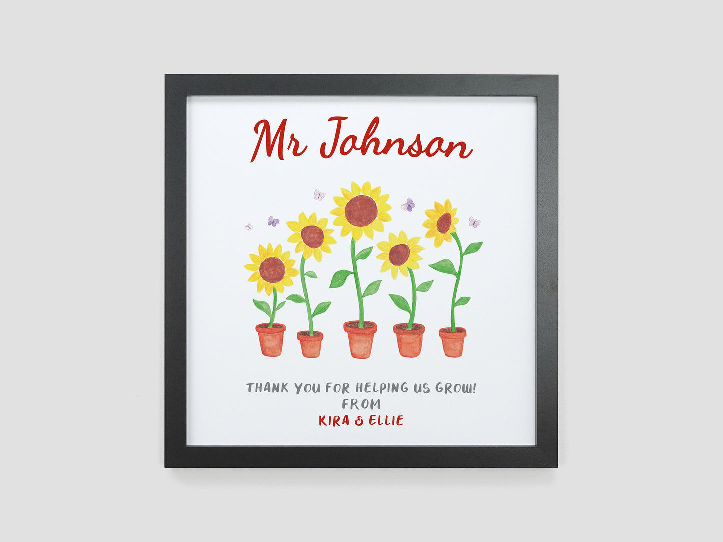 Sunflower nursery thank you gift for teacher | VA228