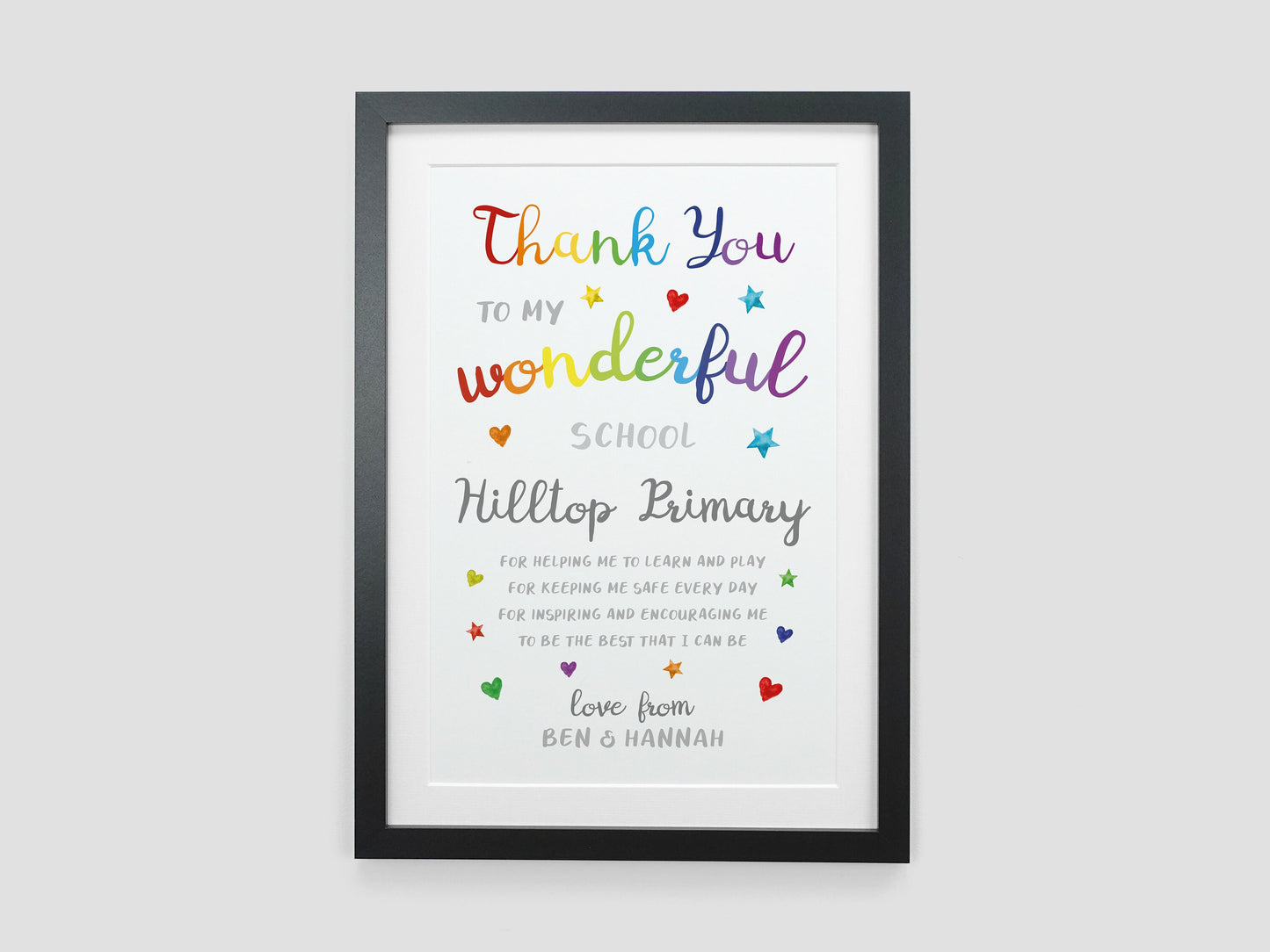 Thank you teacher gift | Personalised nursery leaving present | End of Term Teacher Poem | Pre-school School Nursery Teacher TA gift VA160