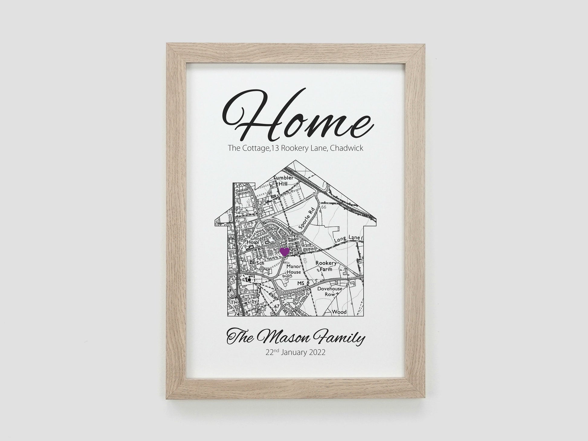 House warming gift | Personalised map new home gift | Personalized couples gifts | House moving present | First home housewarming gift VA007