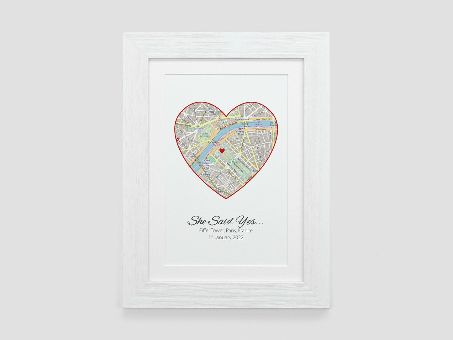 Where we got Married Map Gift | Our Honeymoon | Wedding Present | Engagement Map Present | Where we Met | Special Place Map Print VA073