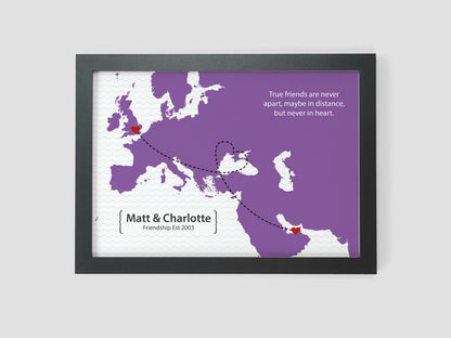 Moving Abroad Gift | Friend Leaving Poster Present | Personalised Moving Away Print | Leaving Gift | New Home Oversea *COLOUR CHOICE* VA116