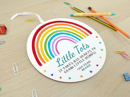 Personalised teacher gift | End of term present | Thank you Rainbow Gift | Teacher TA School Nursery Gift | Leaving gift for teacher VA028