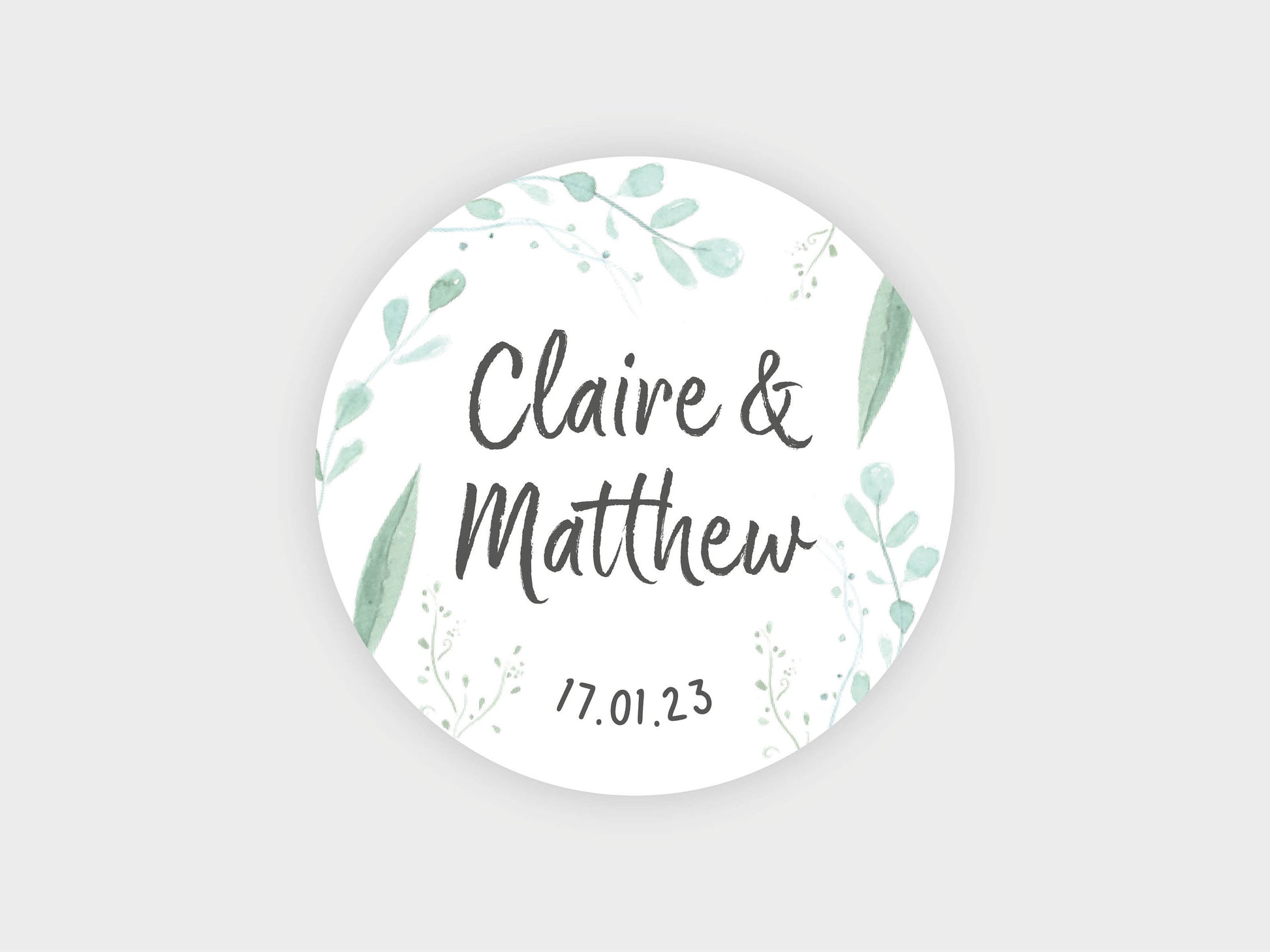 Wedding sticker | Personalised with your names and wedding date VA210