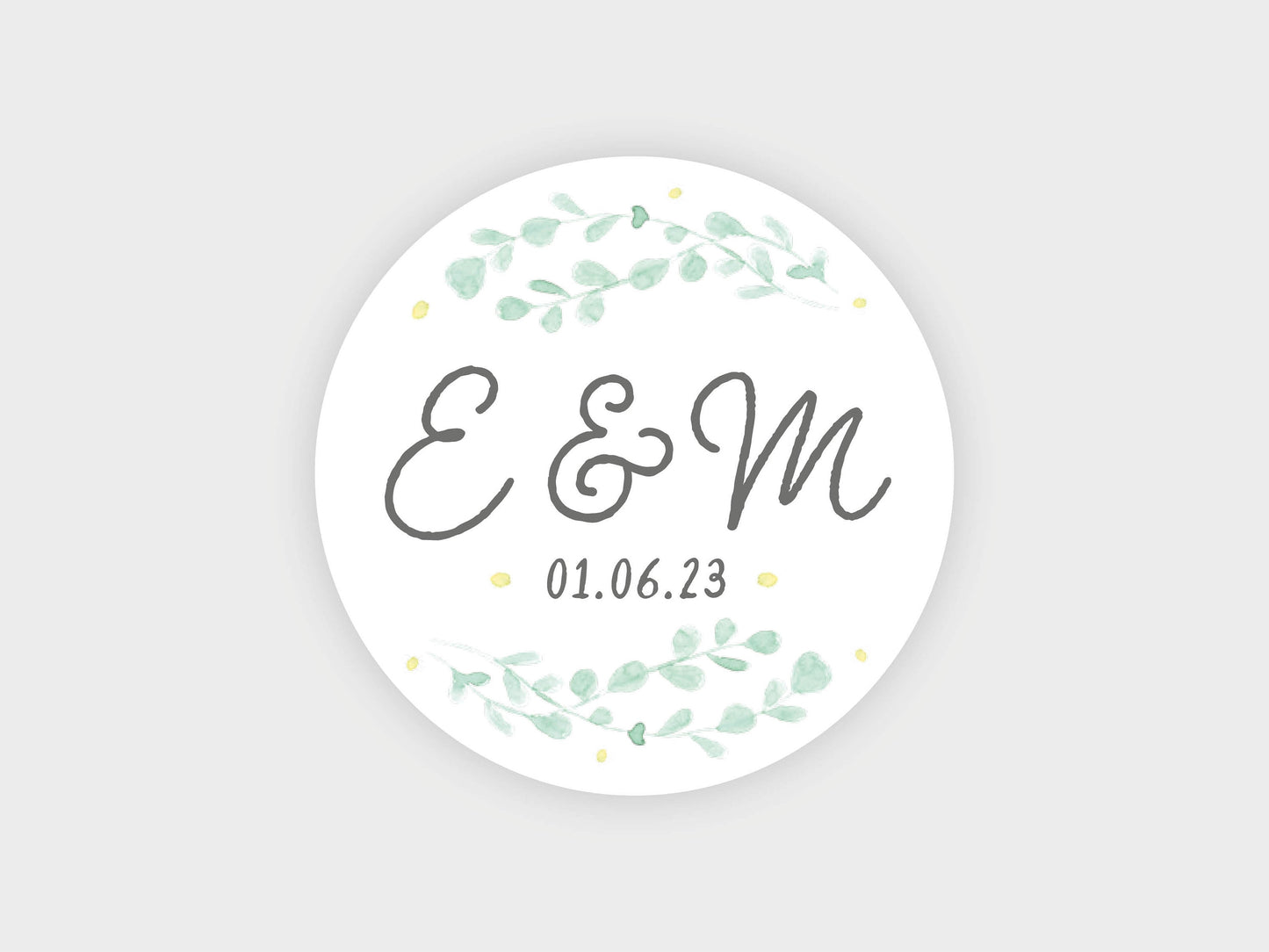 Wedding sticker | Personalised with your names and wedding date VA203