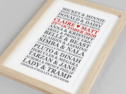 Personalised Disney Wedding Present