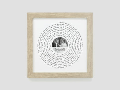 Custom song lyrics print