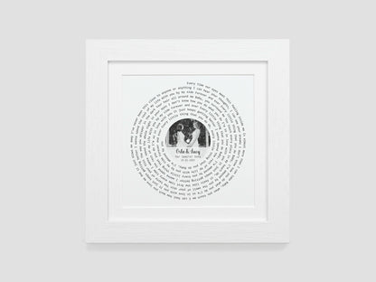 Custom song lyrics print