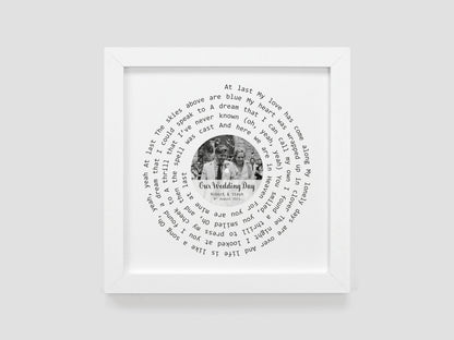 Custom song lyrics print