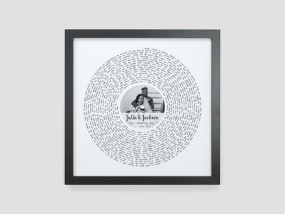 Custom song lyrics print