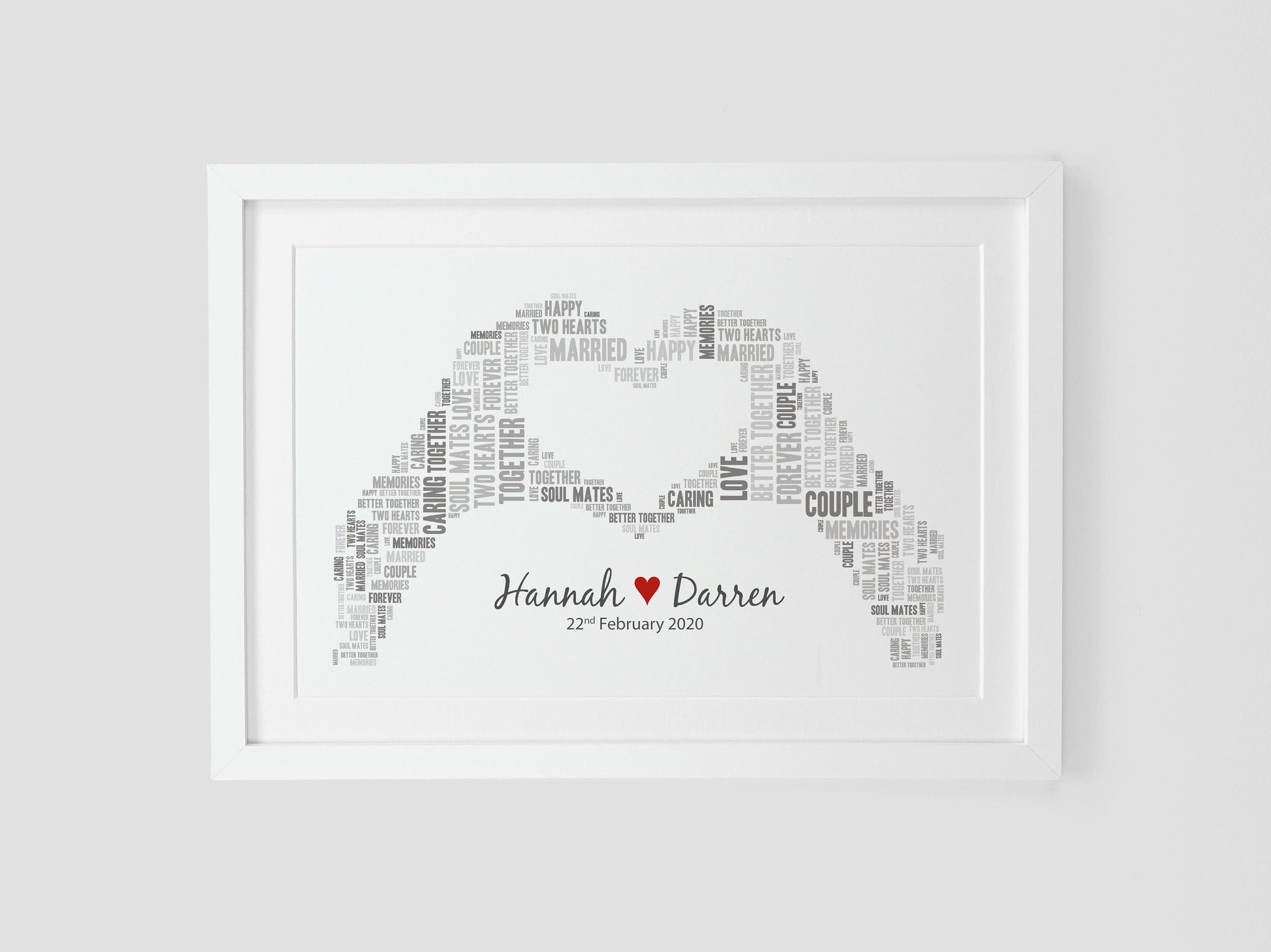 Personalised wedding day gift