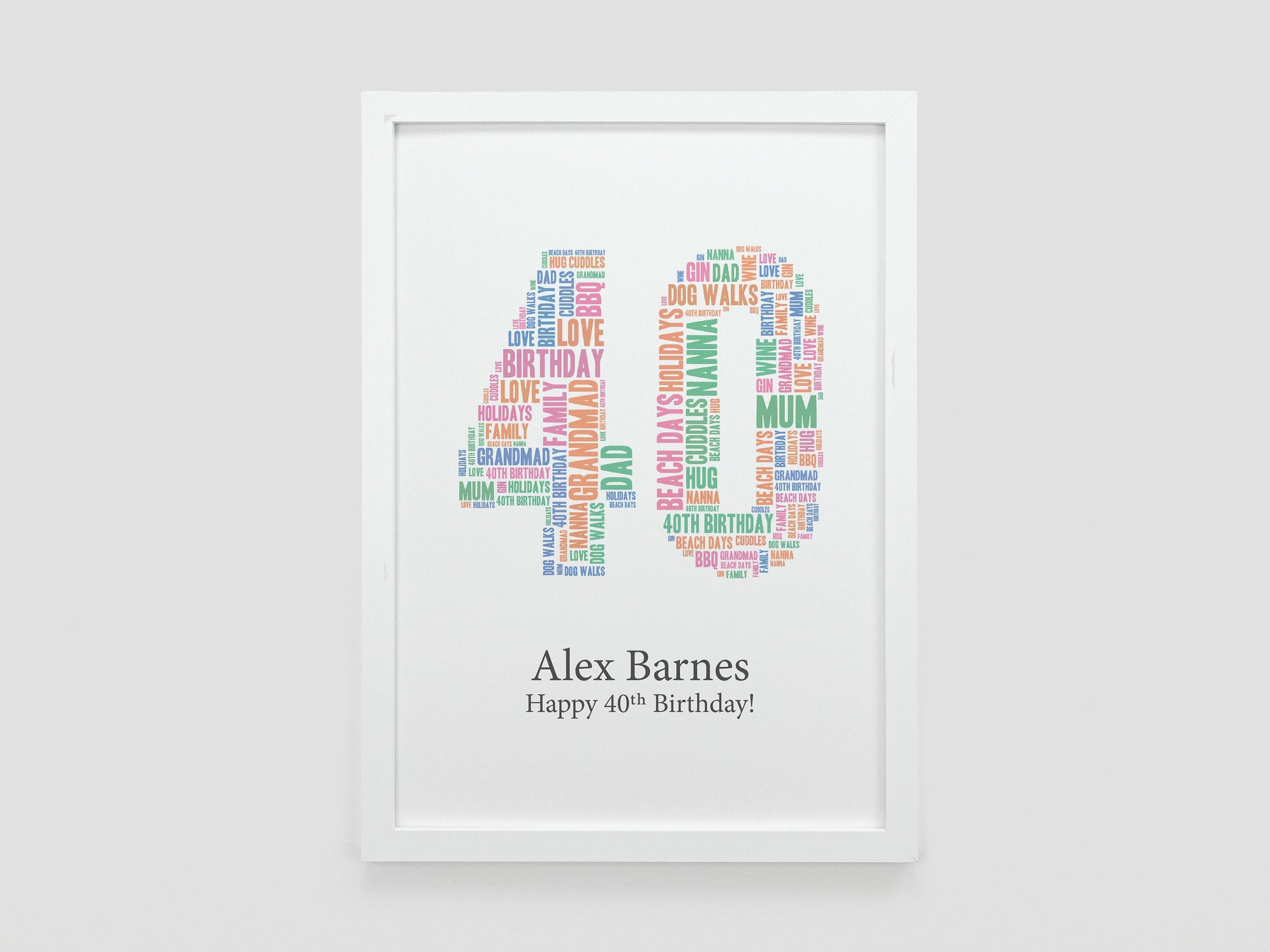 Personalised Word Number