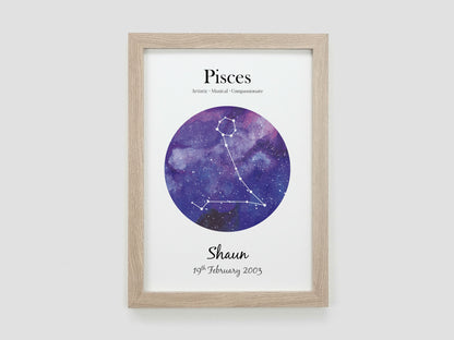 Personalised Zodiac Constellation Gift