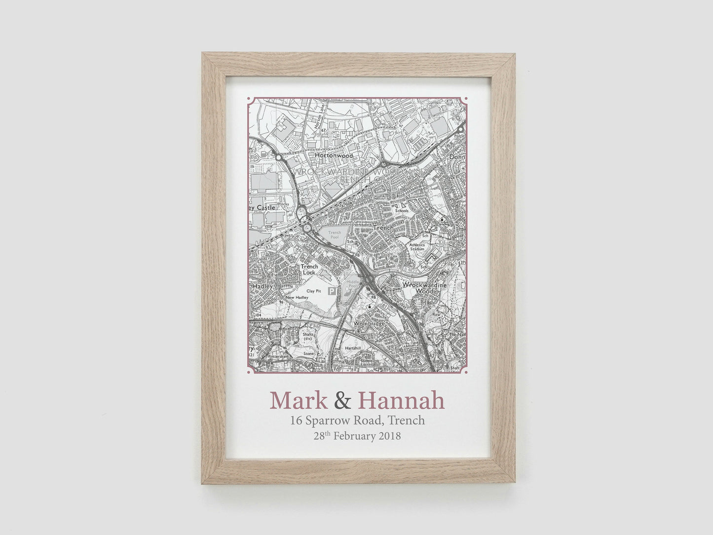 Black and White New Home Map