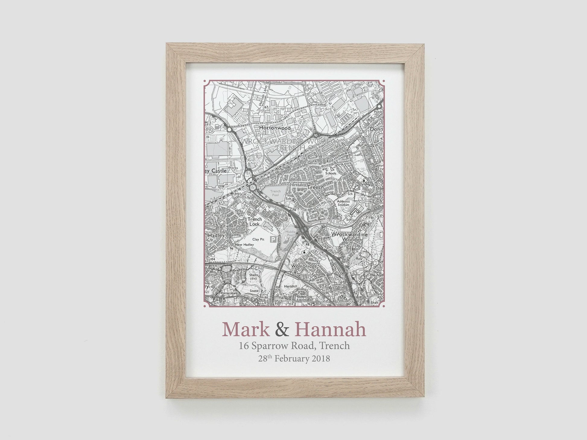 Black and White New Home Map