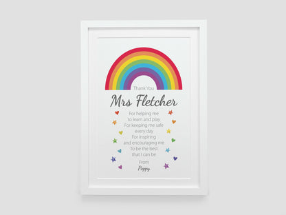 Thank You Teacher Rainbow Gift