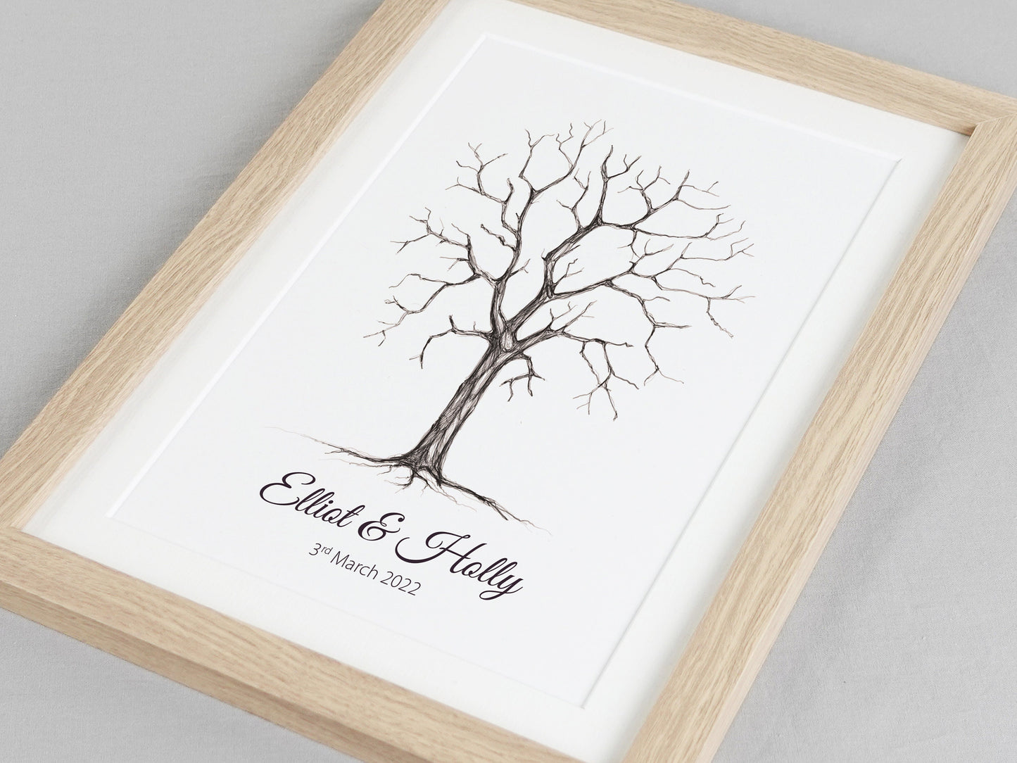 Fingerprint tree alternative wedding guest book