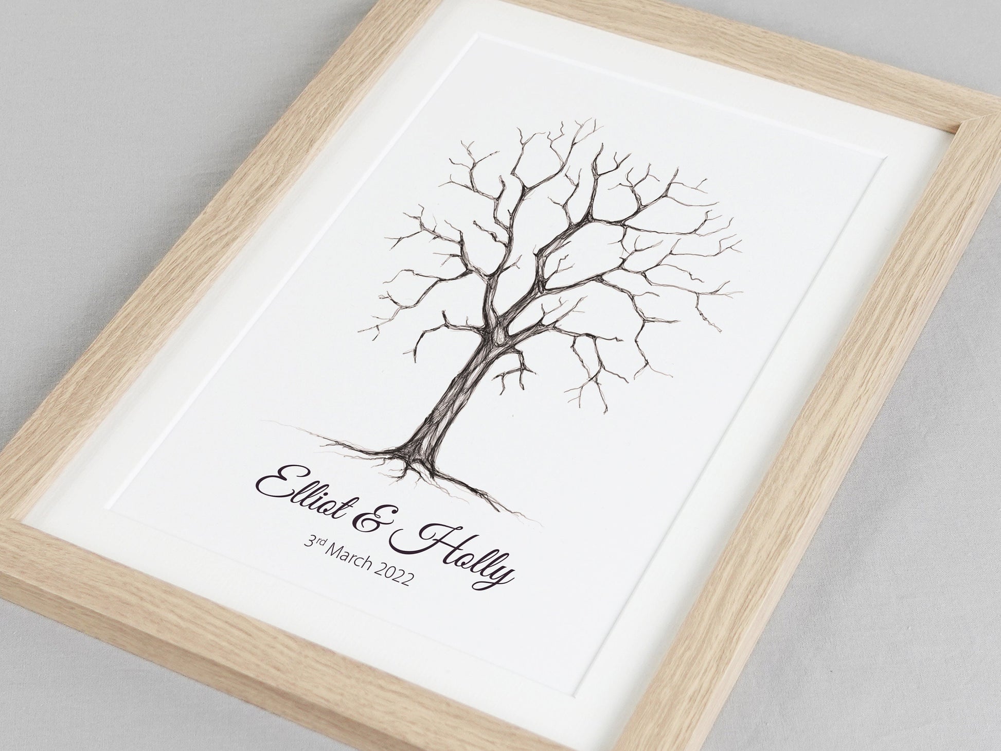Fingerprint tree alternative wedding guest book