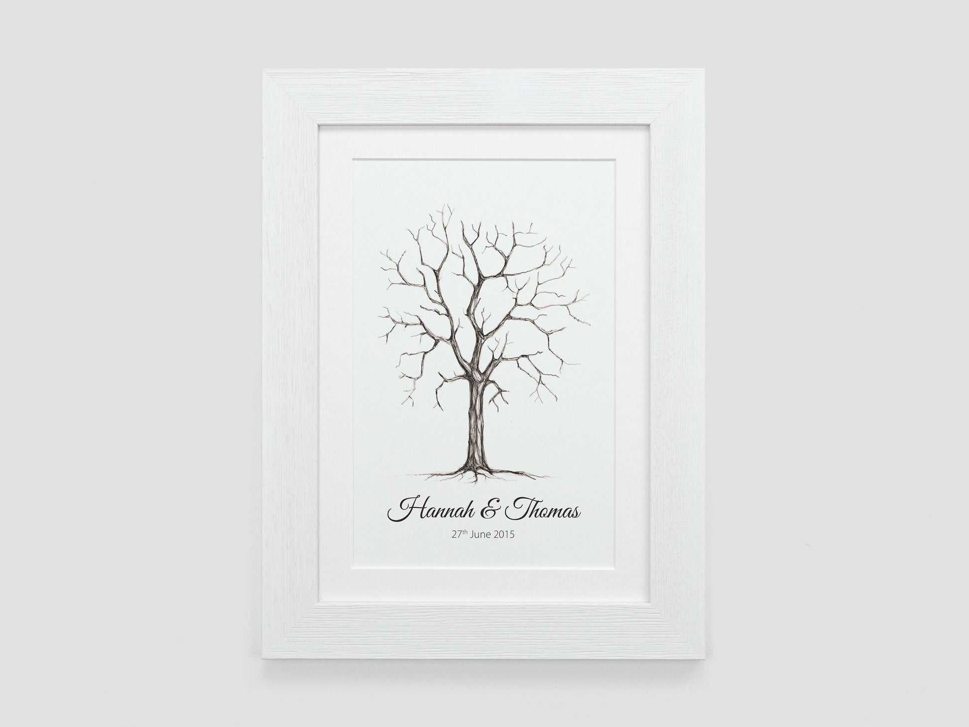 Fingerprint tree alternative wedding guest book