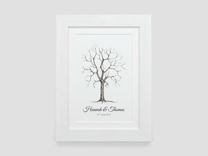 Fingerprint tree alternative wedding guest book
