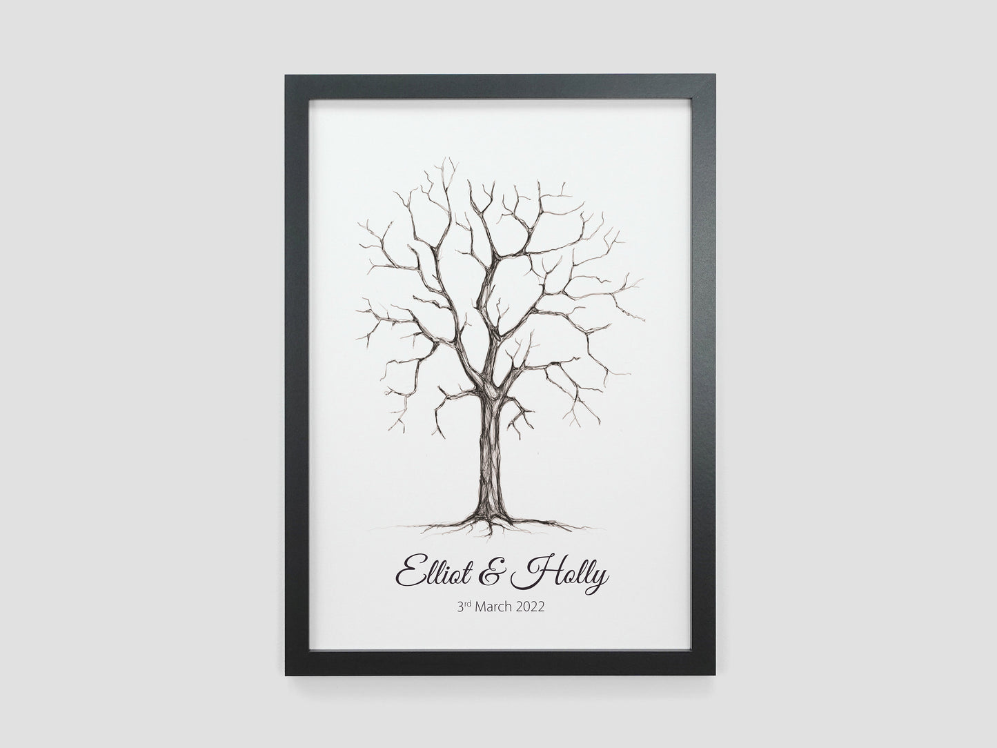 Fingerprint tree alternative wedding guest book