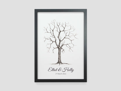 Fingerprint tree alternative wedding guest book