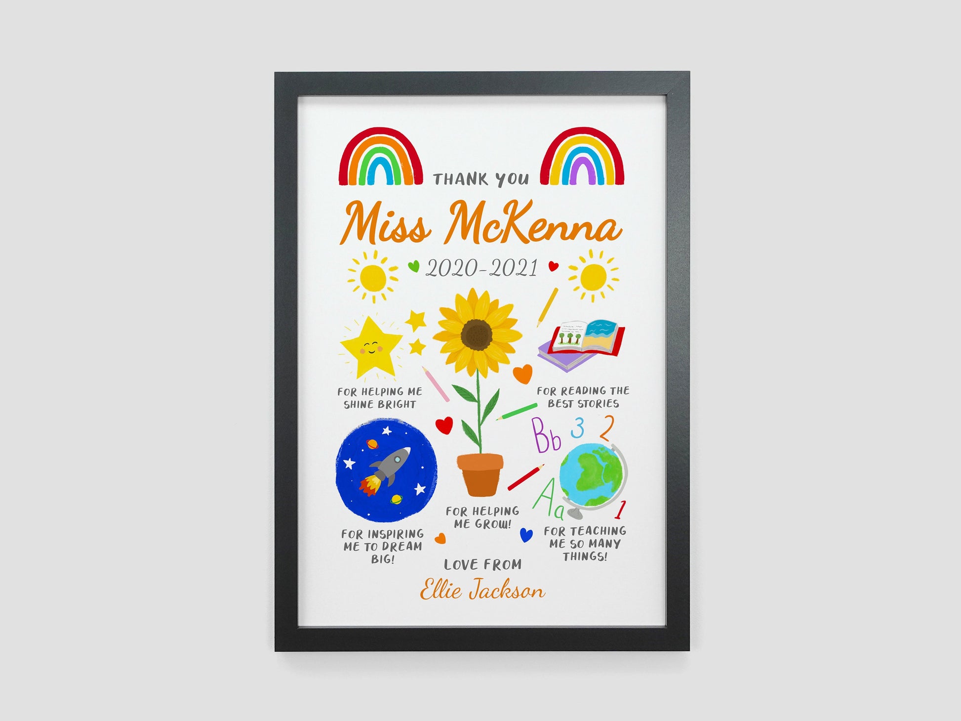 Nursery, School or Teacher personalised thank you gift